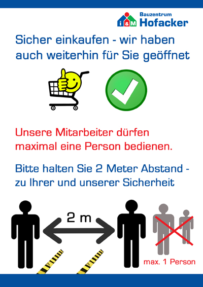 Coronaregeln: Abstand halten und nur eine Person gleichzeitig