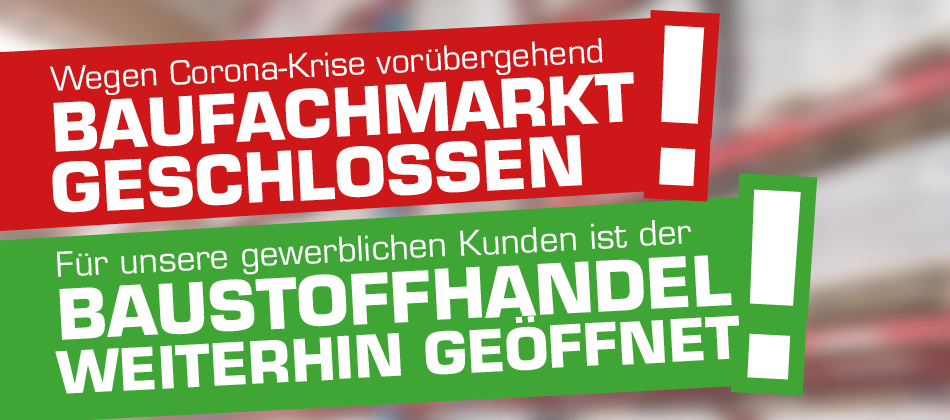 Hinweis auf Schließung für Privatkunden